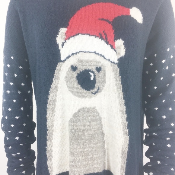 Abercrombie & Fitch Santa Bear Intarsia Oversize M - Picture 4 of 8